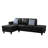 Modular Design 4 - Seat Furniture With Concealed Storage And Coordinating Pillows, Pu Leather Upholstery, Black, 97 In Product Depth Reconfigurable Drawer Matching 162.7 Lb Weight