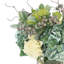 Assorted Hydrangea, Lamb''s Leaf And Vine Arranged In A Square Glass Vase