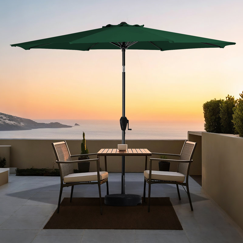  Parasol d'extérieur 90 po, Vert foncé