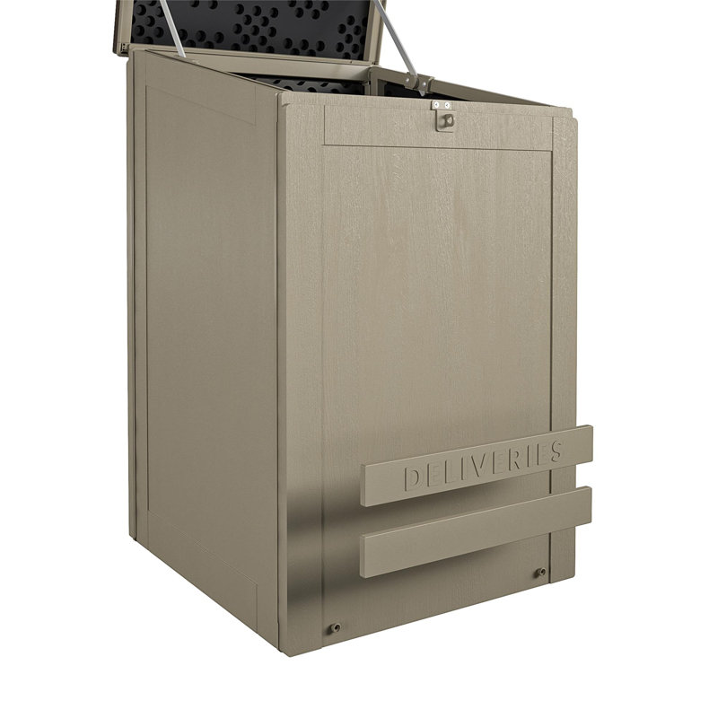 BoxGuard Large Lockable Package Delivery and Storage Box, 6.3 cubic feet, Tan