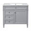 Meuble-lavabo de 36 po avec lavabo supérieur, meuble-lavabo moderne avec 2 tiroirs et tiroir escamotable, meuble-lavabo simple-116234442-116234443