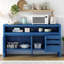 Buffet 60 "à 3 portes avec 3 tiroirs - Buffet moderne en placage de frêne massif-783236070