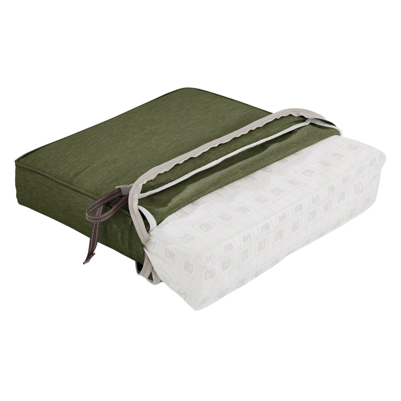 Pina Outdoor 3'' Bench Seat Cushion, Heather Fern Green