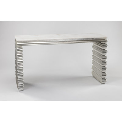 62'' Stone Top Console Table