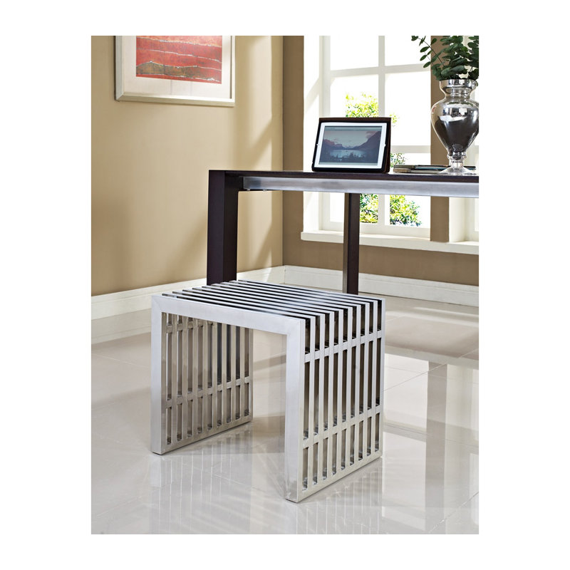 Petit banc modulaire en acier inoxydable Modway