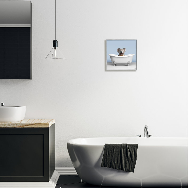 «Baby Koala in Bathaign» par Roozbeh, reproduction de photo sur toile, Estampe numérique Farmhouse, H 12 po x l 12 po