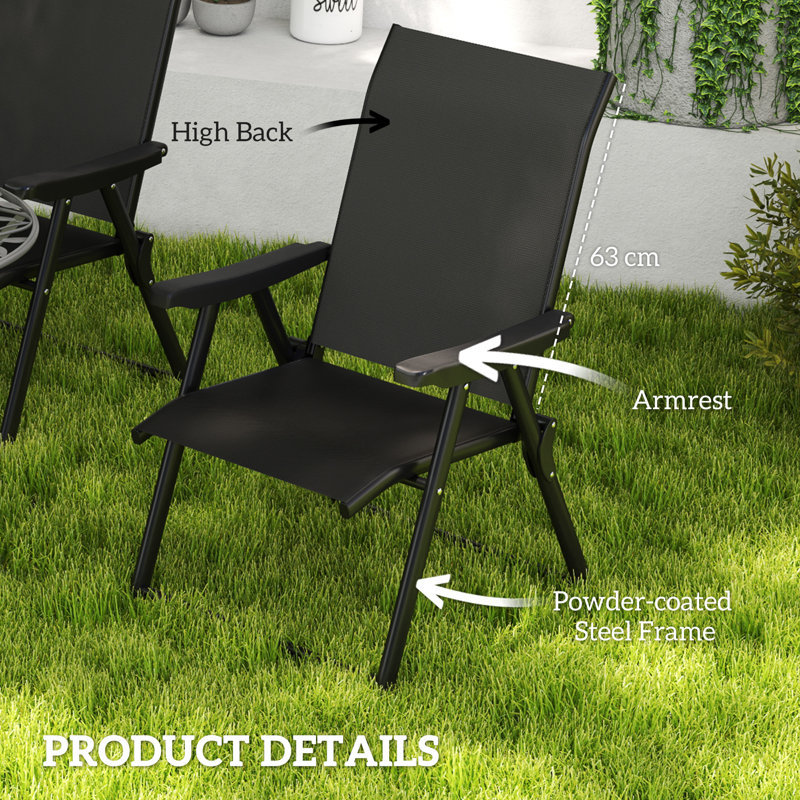 Folding Patio Dining, Black