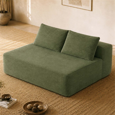 58-Inch 2-Seat Plush Velvet Lounge Sofa with Cup Holder, Flexible Matching for Living Room Comfort