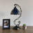 Copemish Tiffany Table Lamp Dragonfly Stained Glass LED Bulb Included Iron Metal Leaves 11"W*8"D*21"H-584314412