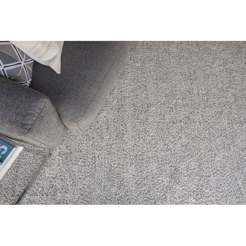 Morello Hand Made Area Rug in Ivory/Dark Gray, Rectangle 12' x 15'