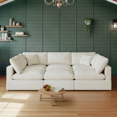 Canapé-lit modulaire rembourré de 95,4 po Lodkccy