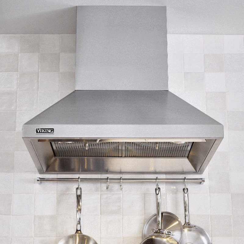 36" Wide Chimney Wall Hood + Ventilator, Stainless Steel