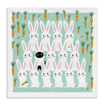 «Cat Mixed with Bunnies», art mural sur toile par Leeza Hernandez
