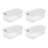 Sterilite Plastic Clear Stackable Latching Storage Box Container