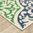 Aganlane Morrocan Medallions Blue/ Green Indoor/Outdoor Area Rug-1742470863