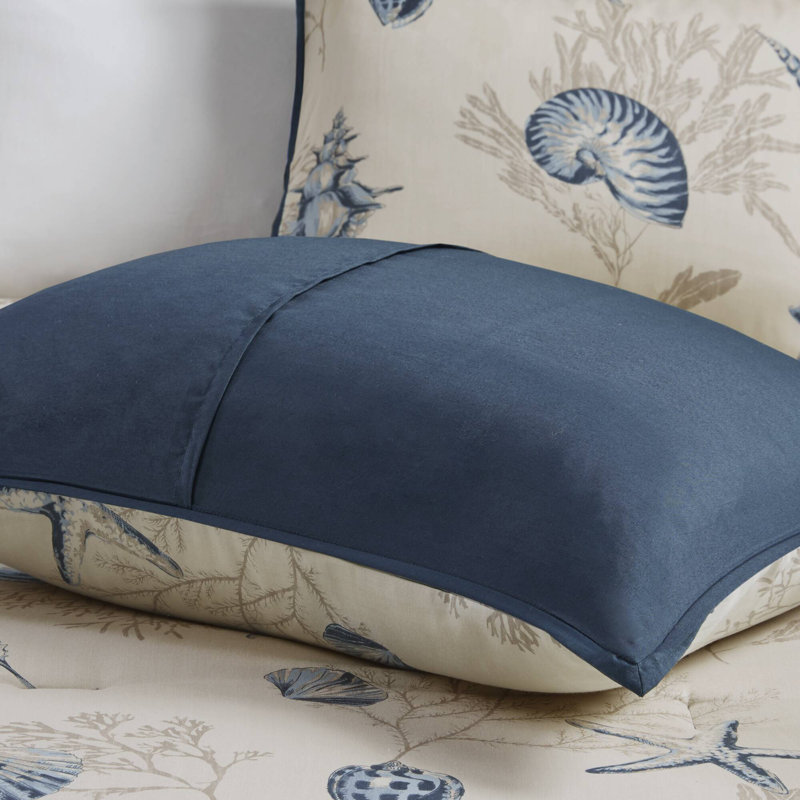 Ensemble d'édredon en satin de coton 7 pièces Bayside, Édredon de grande taille et 6 pièces supplément