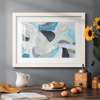 Subtle Wavelows II, estampe encadrée sur papier, sous verre et passe-partout, grand format pour le salon.