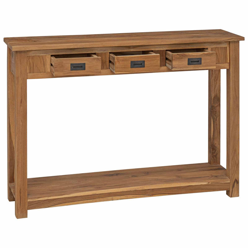 Solid Wood Top Console Table, 80cm H x 110cm W x 30cm D
