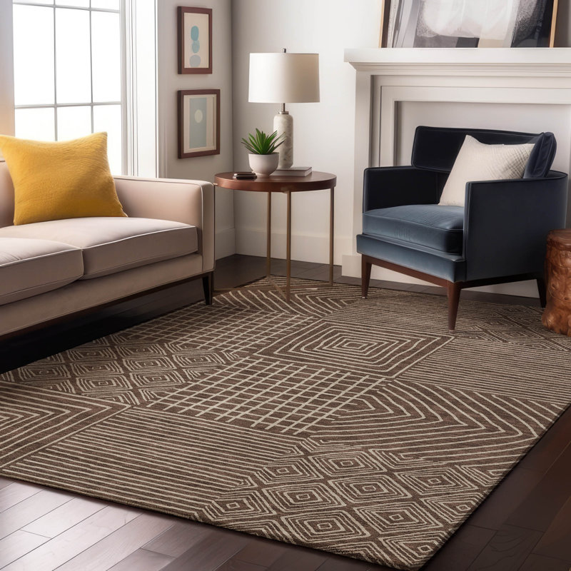 Premium Machine Washable Corry AMF1044 Geometric Rug, Rectangle 3' x 5'