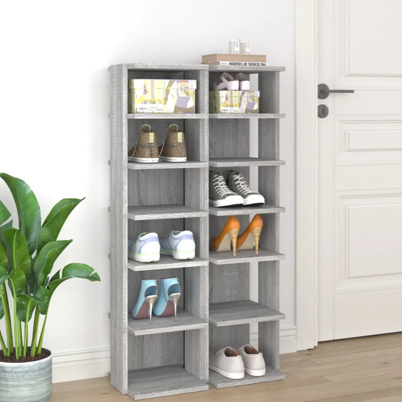 12 Pair Shoe Storage, Grey Sonoma