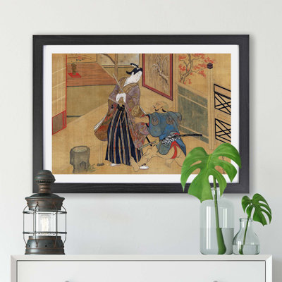 Kabuki Play by Okumura Masanobu - Framed Print