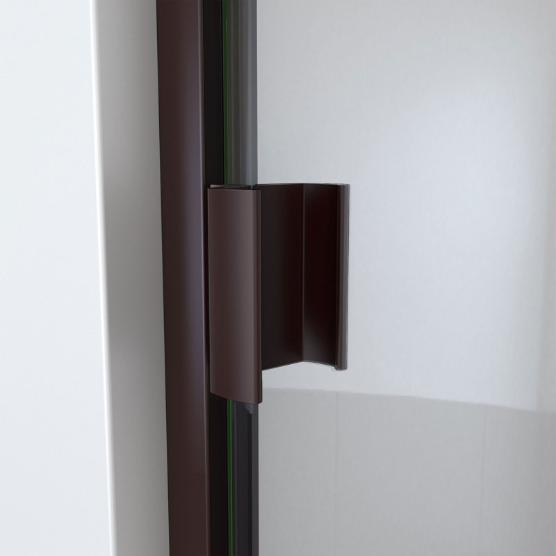  Porte de douche battante semi-sans cadre en bronze huilé DreamLine, Clair, Bronze huilé, 30.5"