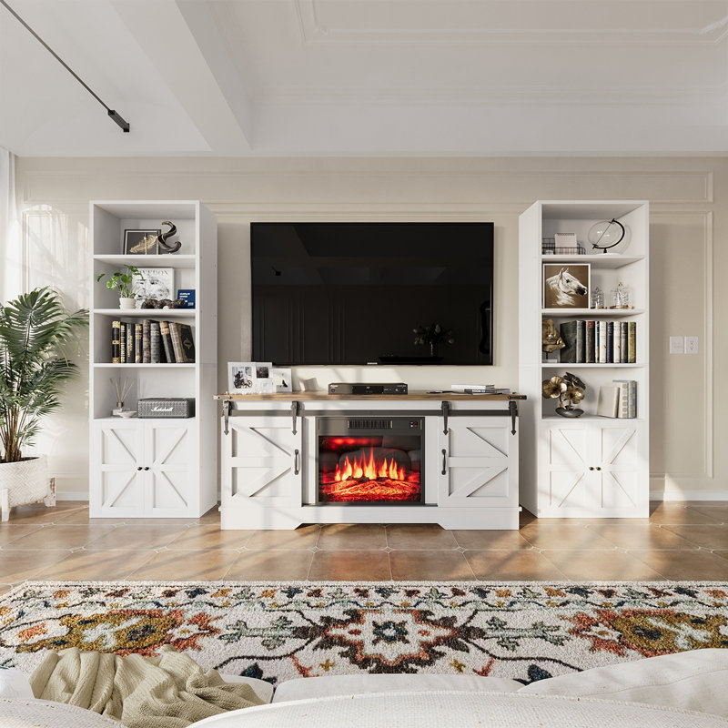 Tiranke Storage Bookcase with Door Cabinets, (6 Shelves) 71.2"H x 21.8"W x 9.3"D, White
