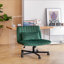 Chaise de bureau en velours vert avec accoudoirs Criss Cross-637630466