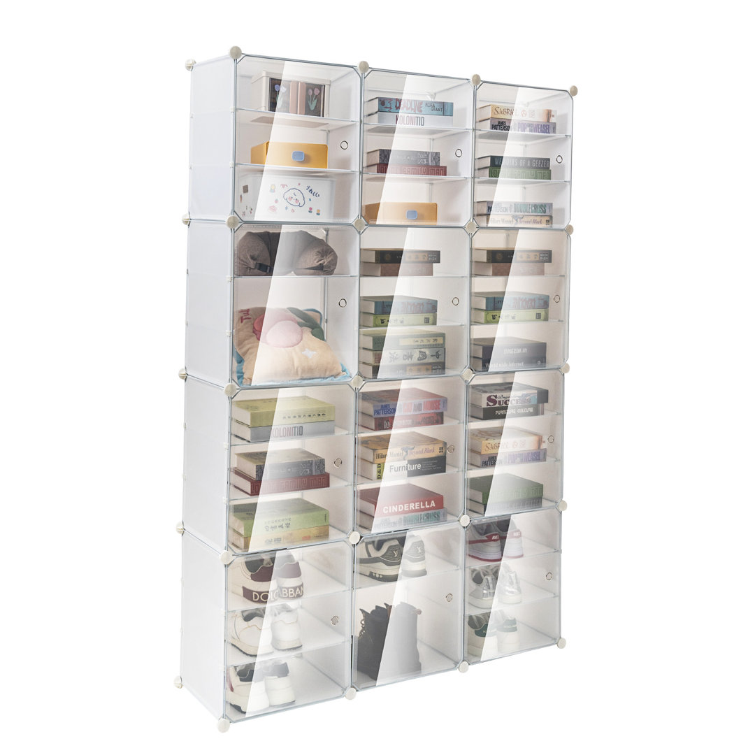 72 Pair Freestanding Stackle Shoe Storage Cabinet Latitude Run®