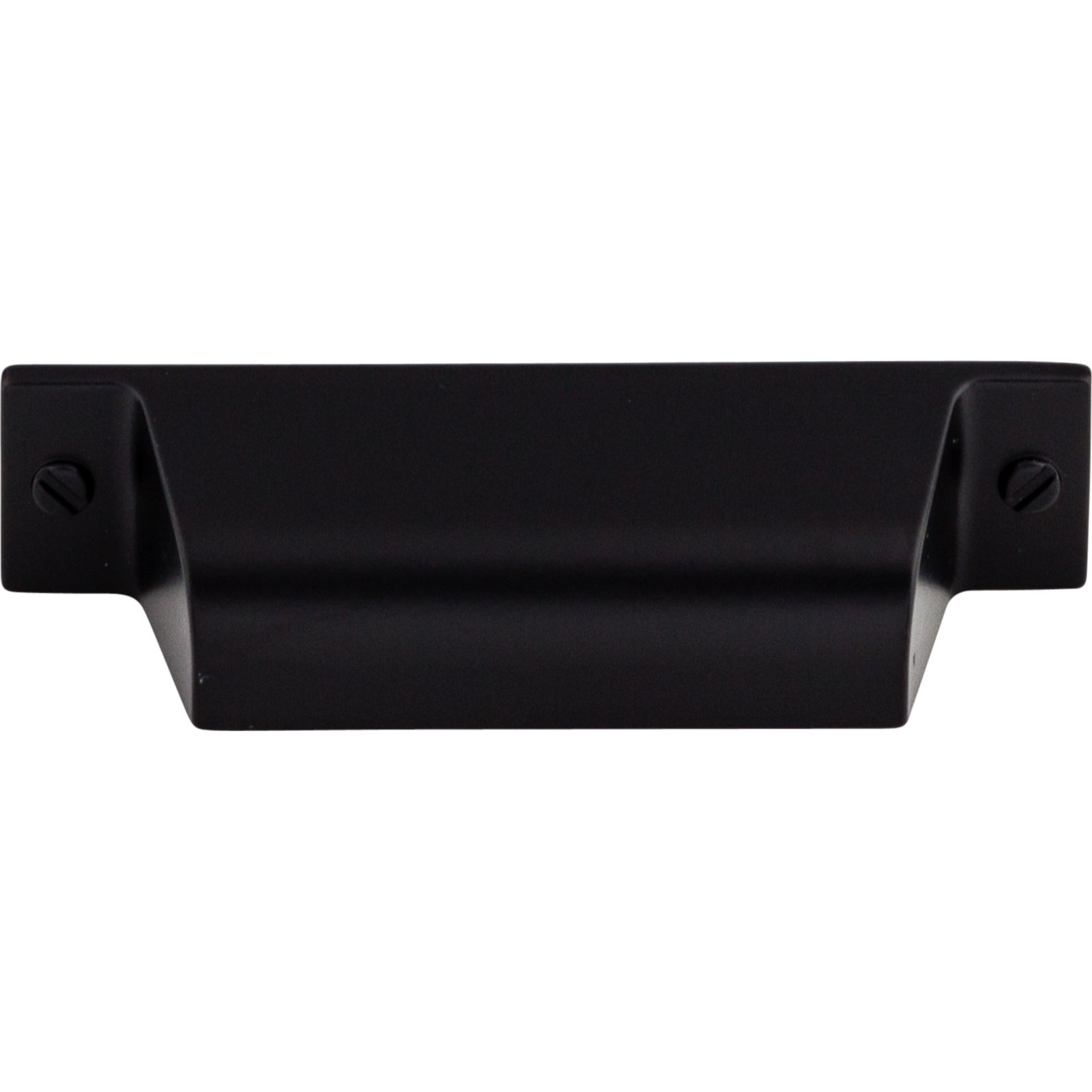 Channing Cup Bin Cabinet Pull, Flat Black, 2 3/4" Center to Center