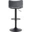 Upholstered Adjustable Height Counter Stool with Metal Frame-92644960