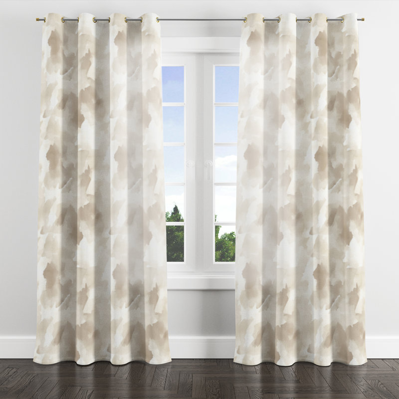 Rideau en velours Modern, L 52 po x L 108 po, Œillets dorés