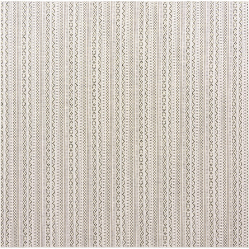 Striped Indoor / Outdoor Rug, Square 7'10"