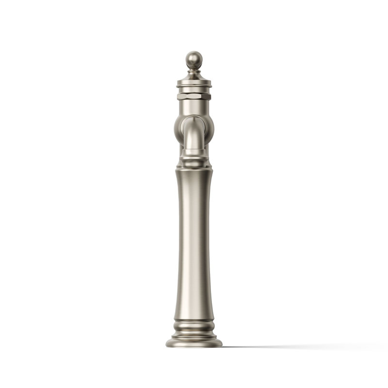 Artifacts Gentleman's Single Hole Bathroom Faucet with Drain Assemby, Vibrant Brushed Nickel