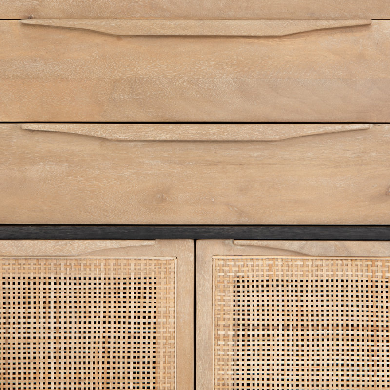 Sydney 3 - Drawer Dresser, Black/Natural