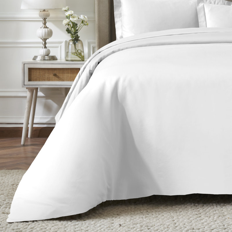 Luxury 1500 Thread Count Certified Egyptian Cotton Duvet Covers Set, King/California King Duvet Cover + 2 King Shams, White