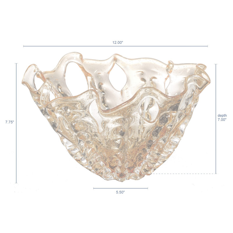 Bubble Glass Decorative Bowl