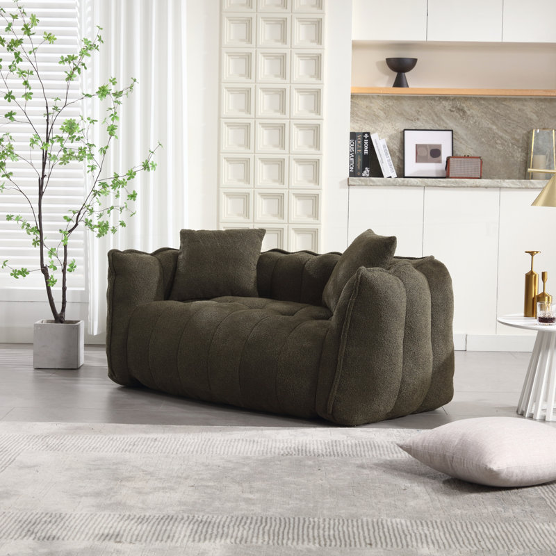 Fauteuil à billes doux avec noyau en mousse haute résilience pour deux, parfait pour la détente et le divertissement