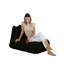 Fauteuil à billes de jardin Original noir, 41,3 po x 29,5 po x 41,3 po | 100% polyester imperméable, mousse de styromousse recyclée à 100% | Système de double fermeture à glissière dissimulée, capacité de poids maximale: 440 lb | Parfait pour le divertissement extérieur moderne-244502173