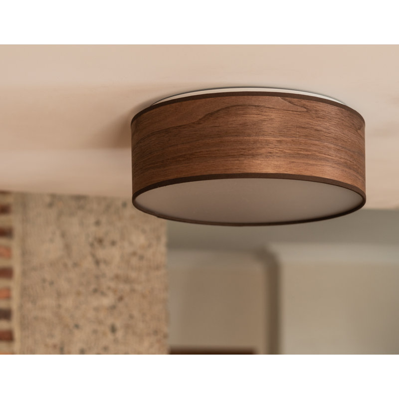 Strayer Flush Mount, Walnut, 10cm H x 30cm W x 26cm D