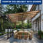 Pavillon de jardin 10 X 14 pi, pour l'extérieur avec toit en métal auvent mural-123219016