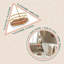 Organisateur de tablette de rangement de salle de bain ovale 4 étages avec accents en bois d'acacia-860147653
