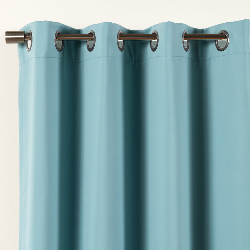 Schaeffer Blackout Sliding Panel Pair, Turquoise, 52" W x 84" L