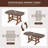 Extendable Wood Dining Table Set with Bench
