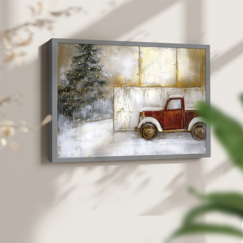 Chirstmas Art-DXLI -Framed Print - Restickable, Gris, H 11 po x l 14 po