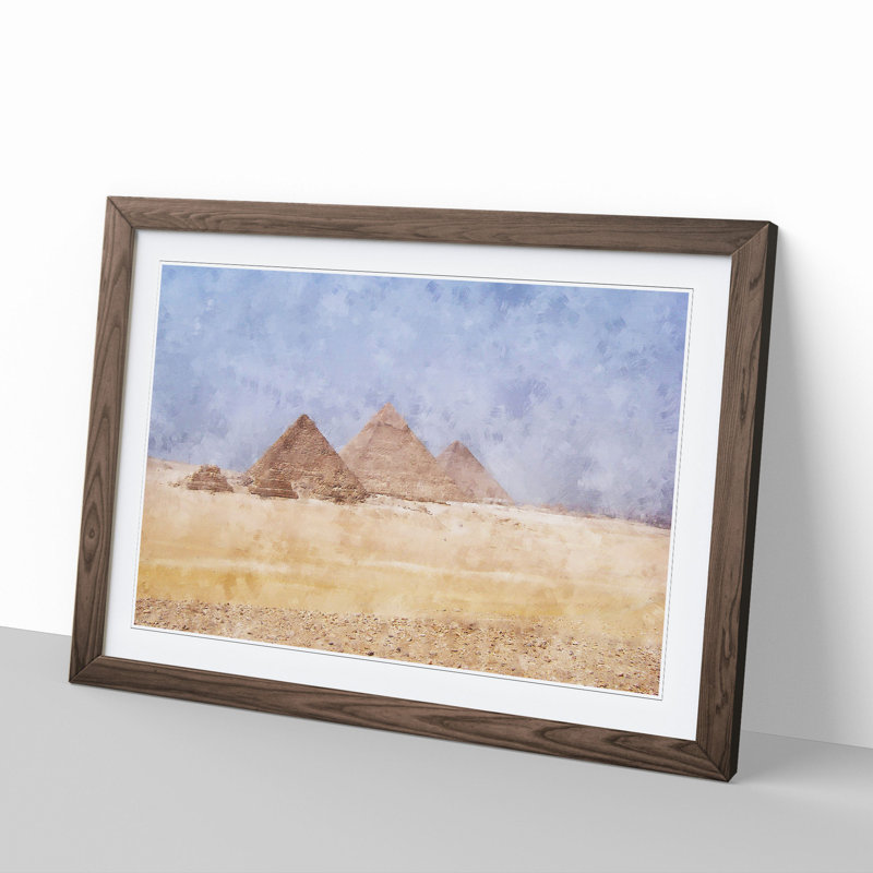 Great Pyramids of Egypt - Framed Print, Walnut Framed, 27cm H x 36cm W x 2cm D
