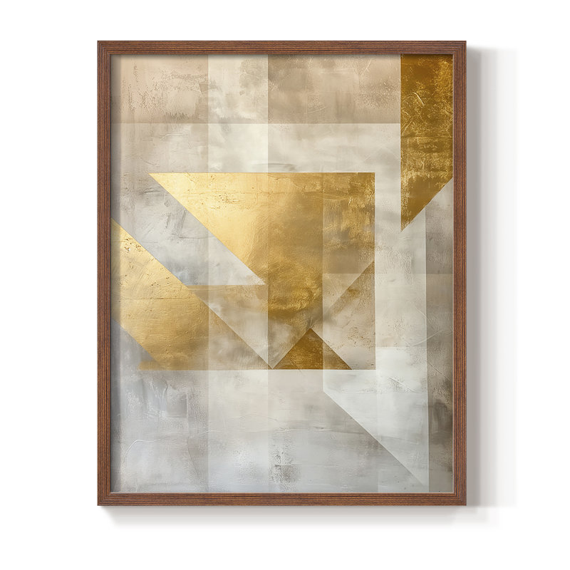 ABSTRACT Series CX Framed Print - Solid Wood, Walnut, 21" H x 17" W