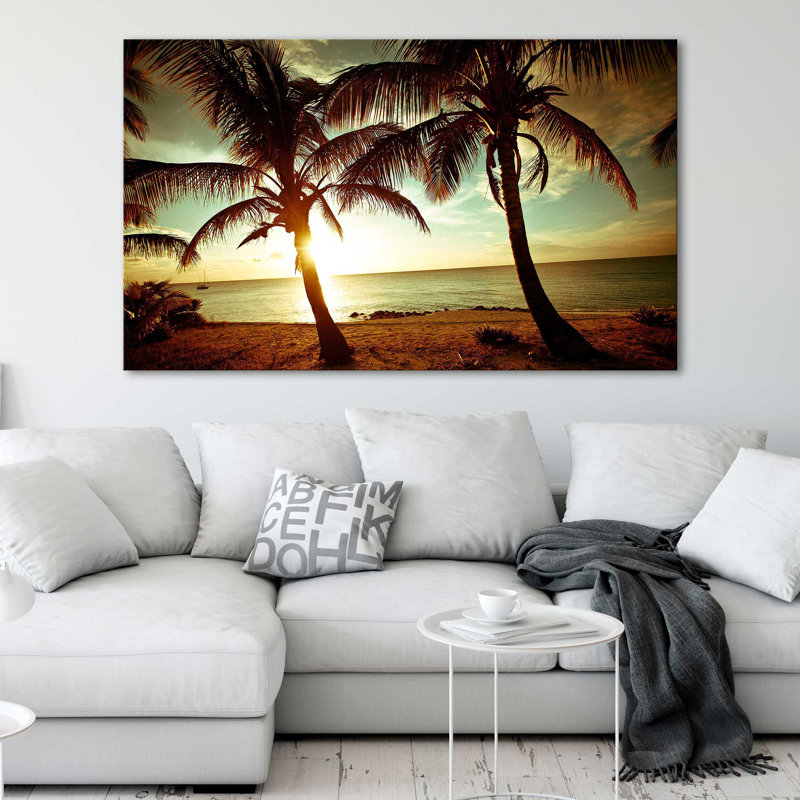 Coucher de soleil de Bimini par Susan Bryant - photographie, H 36 po x l 60 po x P 1,5 po, Toile tendue