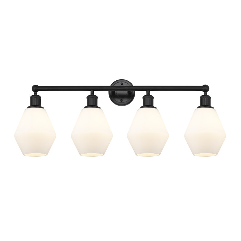 Gabbie 4 - Light Dimmable Vanity Light, Matte Black, Cased Matte White