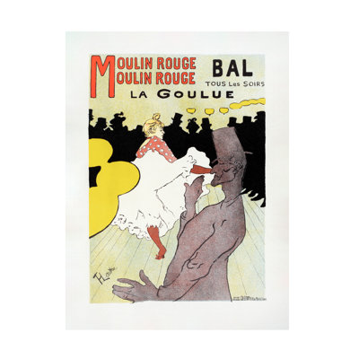 Affiche pour le moulin rouge, La Goulue, 1898 sur toile, impression